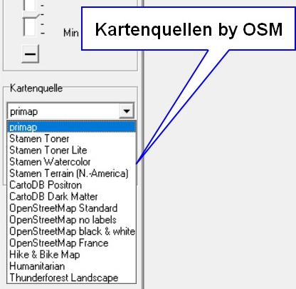 OSM Kartentypen